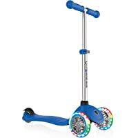 Globber Primo infantil con luz Up Ruedas Scooter- Infantil- Primo with Light Up Wheels- azul marino- n-a